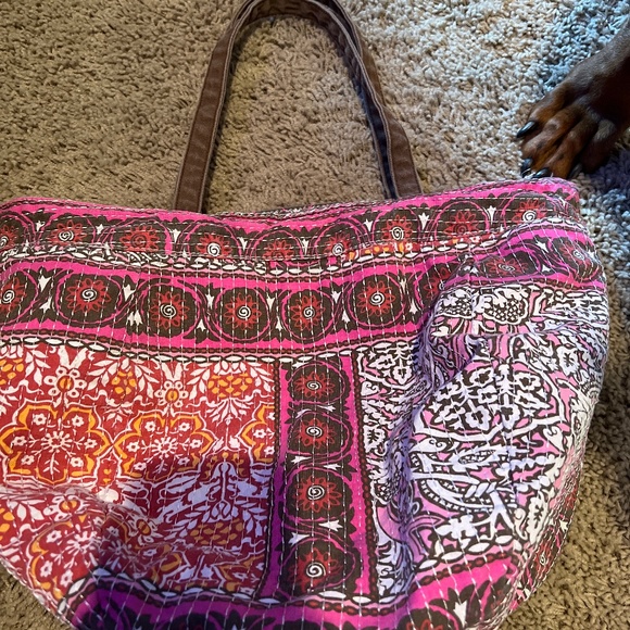 Boho cotton lined tote bag - Picture 1 of 6